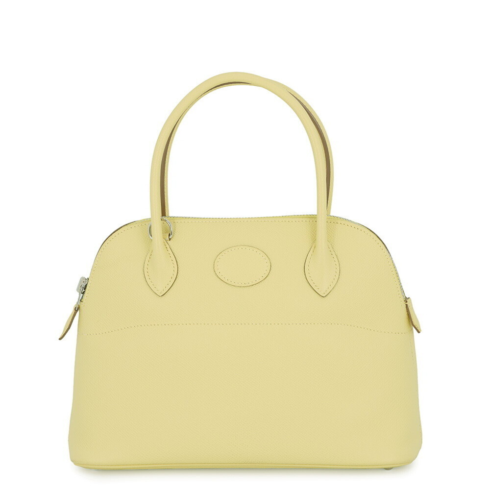 Hermes Bolide 27 handbag, Jaune Poussin, Epsom leather, T stamp, HERMES 2-way...